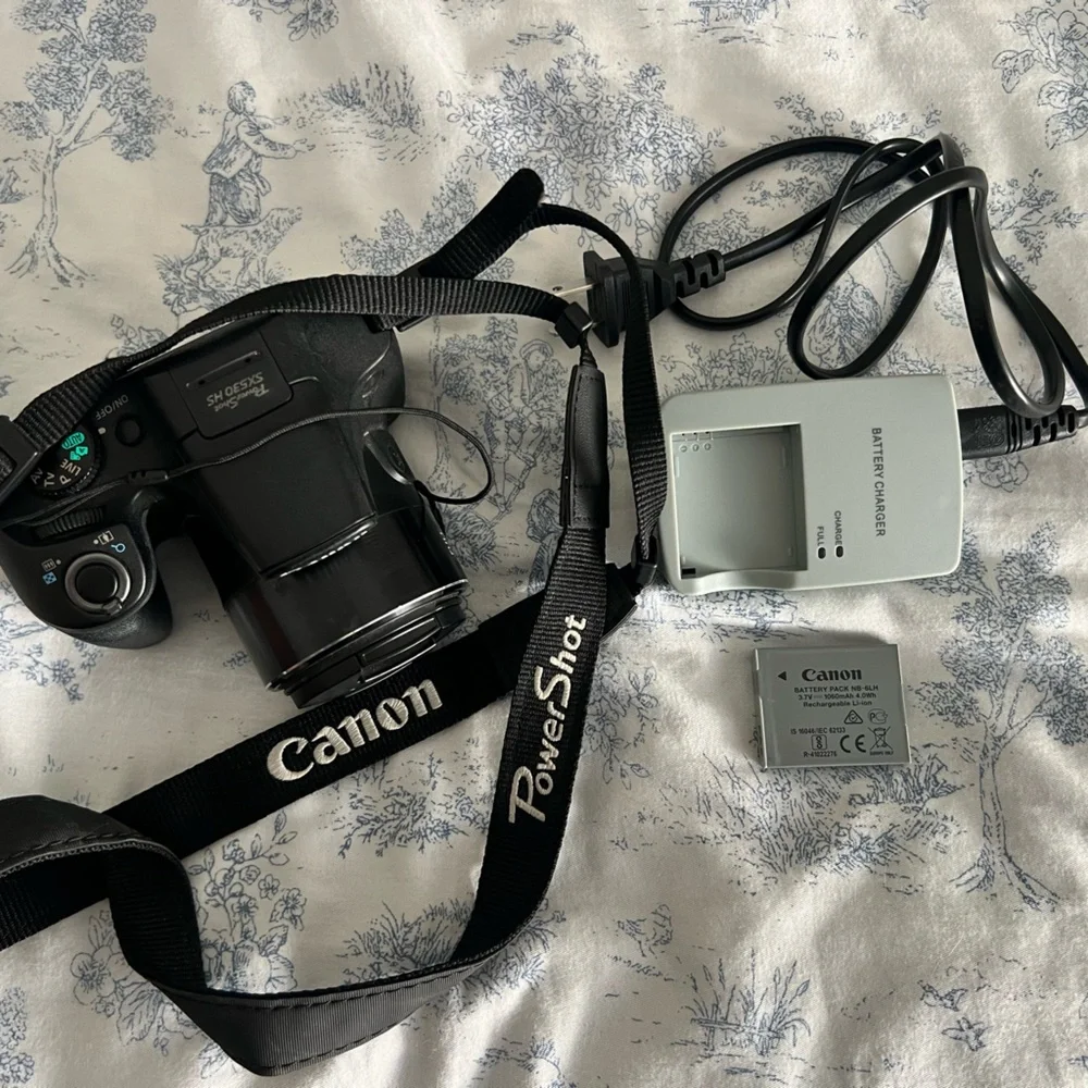Canon Black Digital Camera with Strap